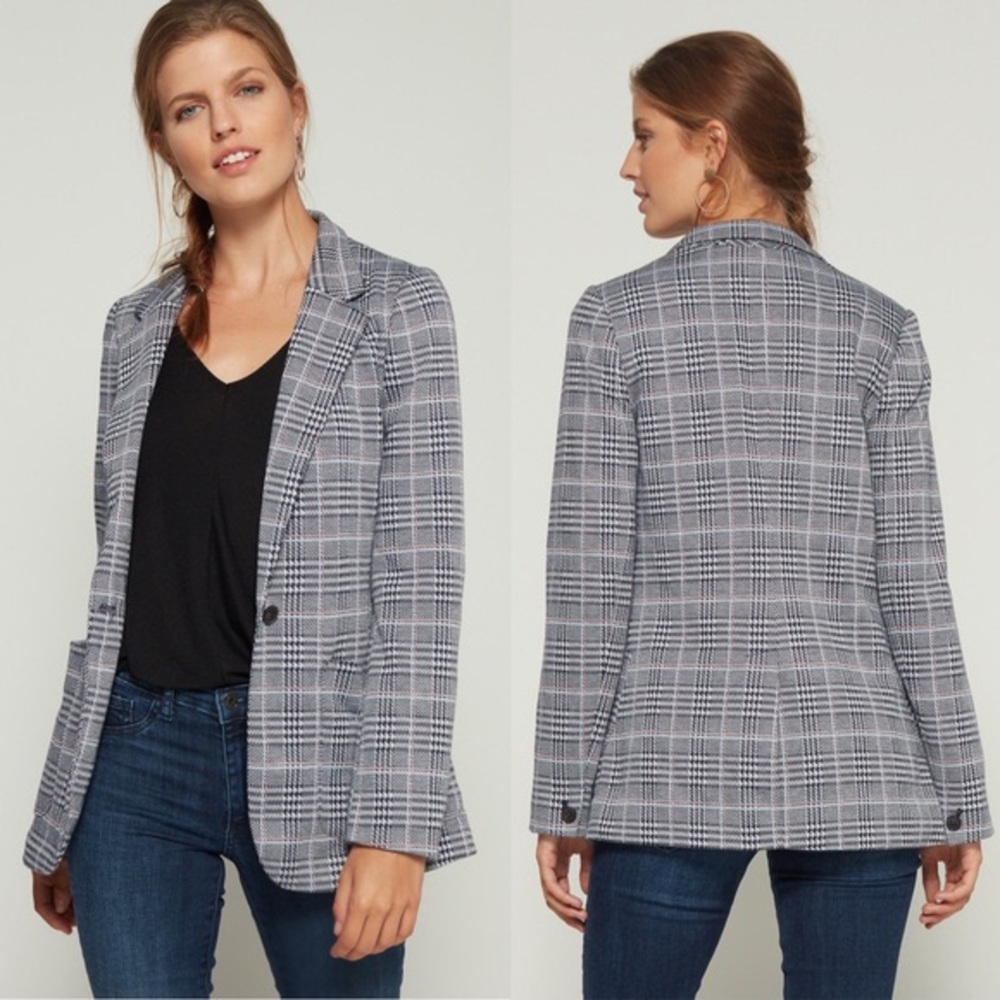 Gap Plaid Boyfriend Blazer